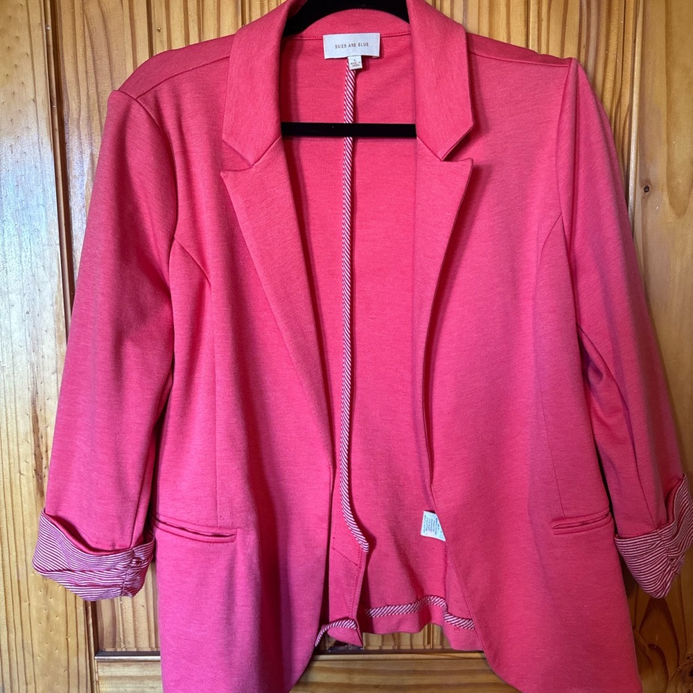 Skies Are Blue Vibrant Pink Blazer